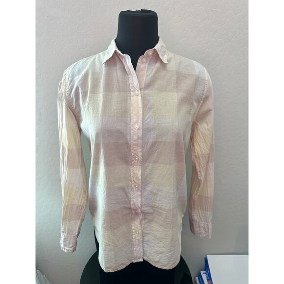 EVERLANE | The Relaxed Air Muted Checkered 100% Cotton Button Up Shirt | 2 - Picture 2 of 6